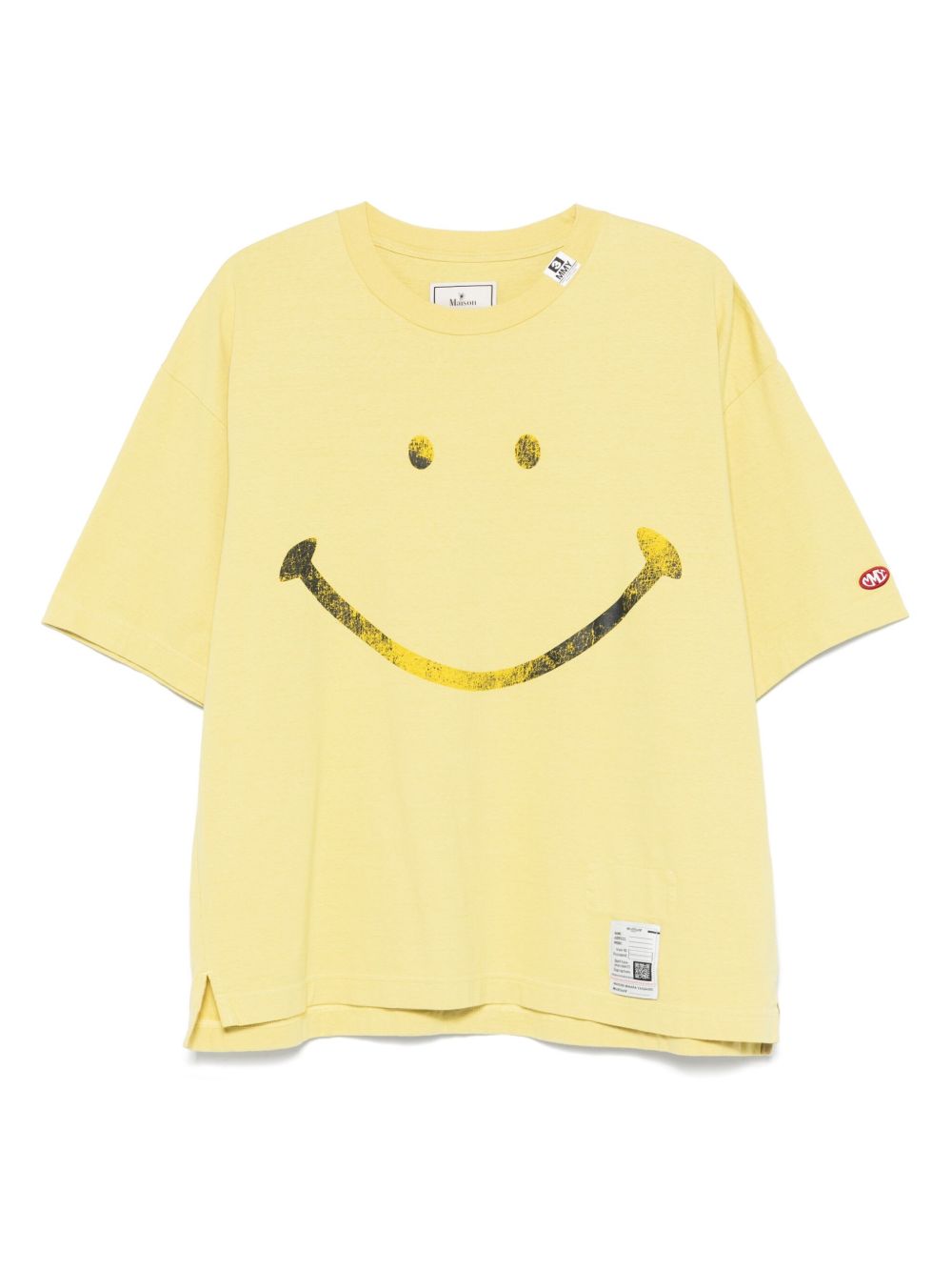 MIHARA YASUHIRO｜ ( J14TS782 YELLOW) smily face printed tee man yellow - MAISON MIHARA YASUHIRO
